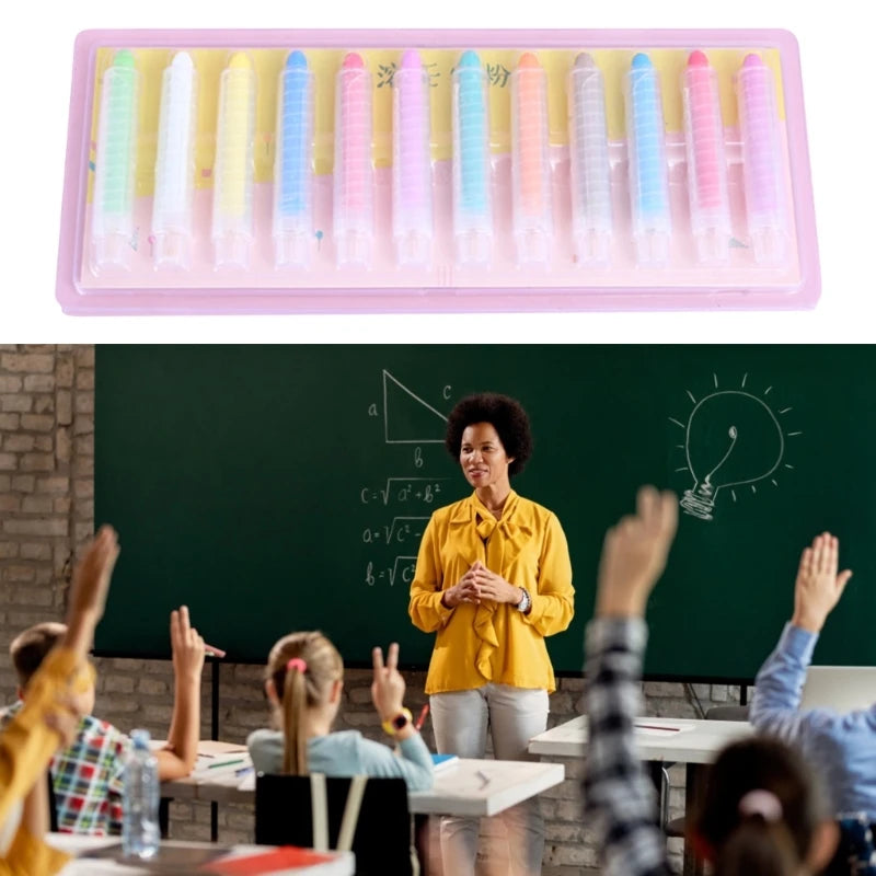 Vibrant Colored Chalk Set with Holder